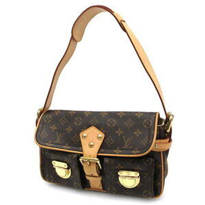 Louis Vuitton Monogram Hudson Shoulder Bag Brown Leather